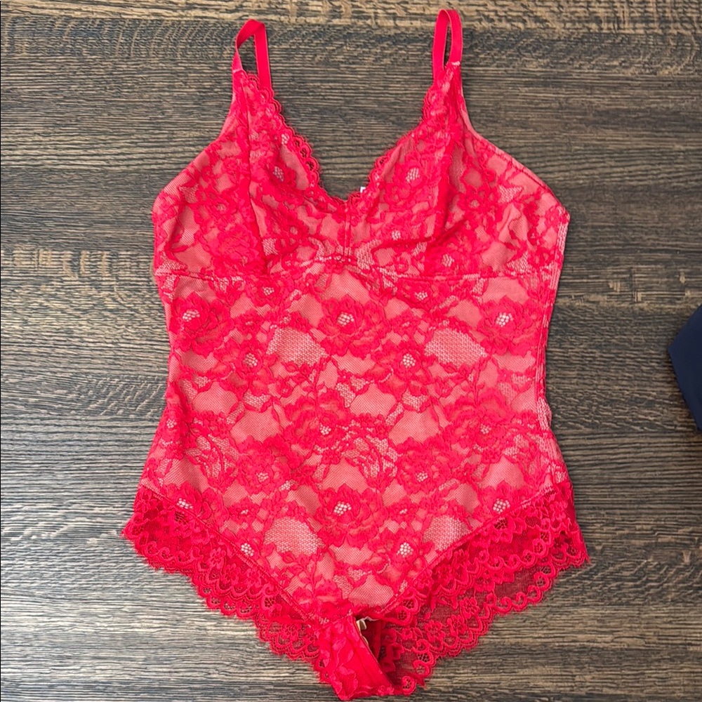 Red Lace Bodysuit